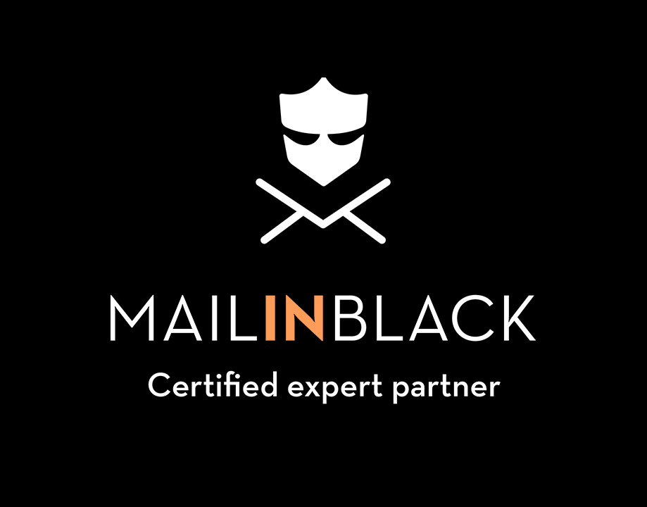 Logo de MailinBlack : protégez votre messagerie et filtrez vos spams